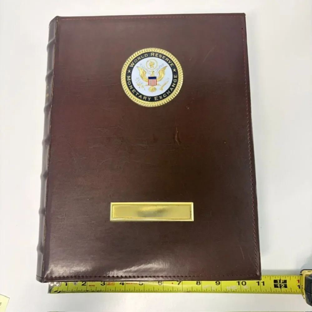 World Reserve Monetary Exchange Official Money Ledger Album for US Currency